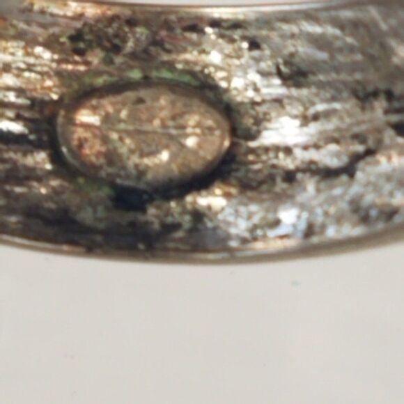 Scandinavian Modernist Pewter Hoop Earrings Vintage Silver Tone Makers Mark - Picture 7 of 7